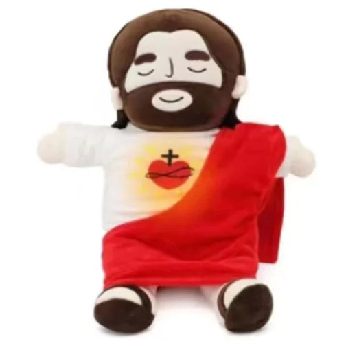 RK Serenity-Sleep™: Weighted Breathing Jesus Plush – Calming Comfort & Tranquility