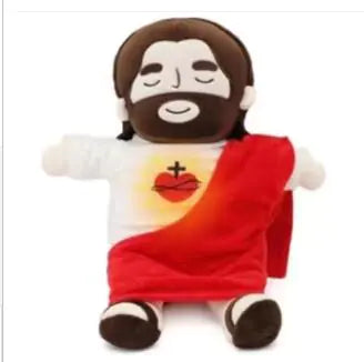 RK Serenity-Sleep™: Weighted Breathing Jesus Plush – Calming Comfort & Tranquility