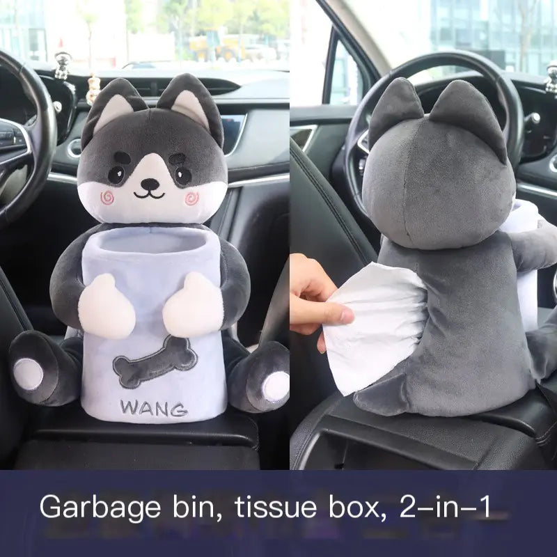 Cute Car Tissue Box & Trash Bin – Adorable Organizer for Women