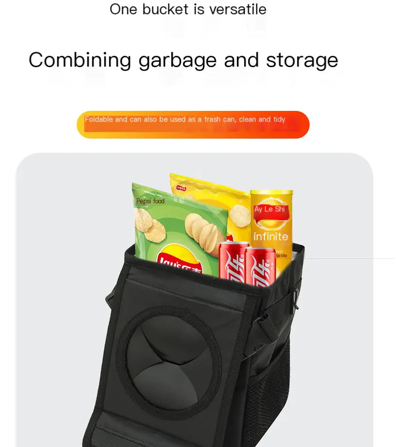 Premium Car Hanging Trash Bin – Waterproof & Multi-Functional Organizer