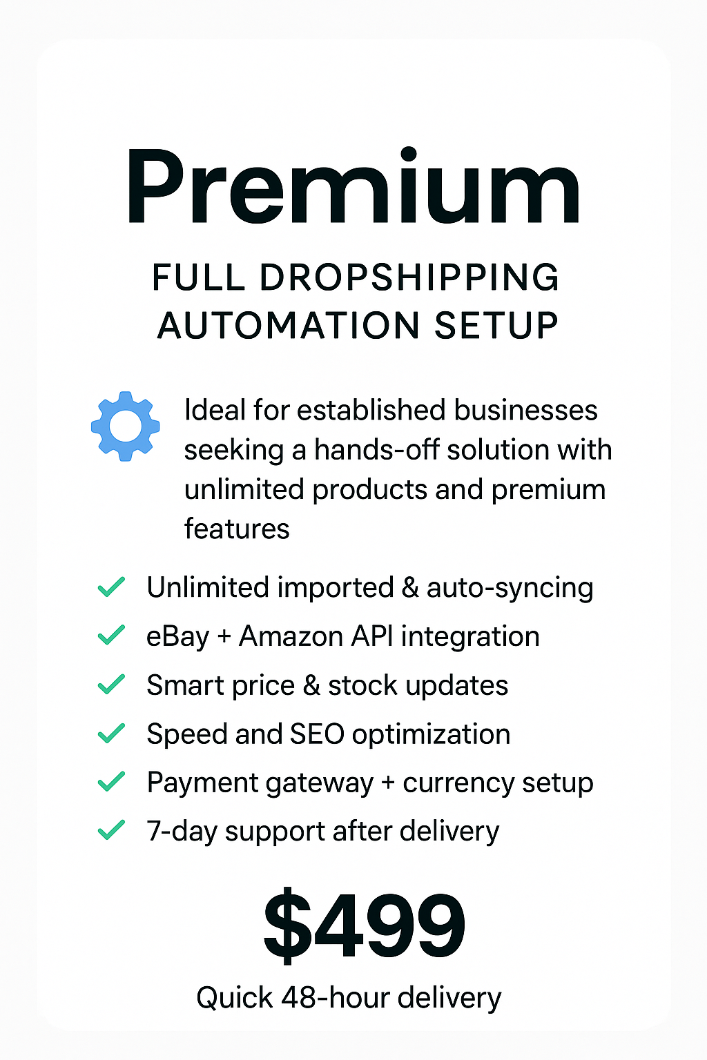 Premium – Complete Branded Dropshipping Business Setup