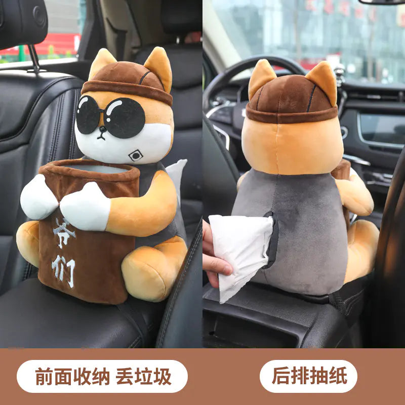 Cute Car Tissue Box & Trash Bin – Adorable Organizer for Women