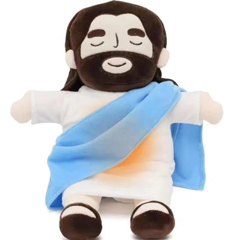 RK Serenity-Sleep™: Weighted Breathing Jesus Plush – Calming Comfort & Tranquility