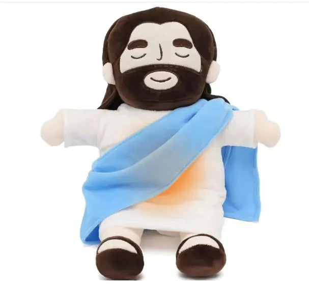RK Serenity-Sleep™: Weighted Breathing Jesus Plush – Calming Comfort & Tranquility