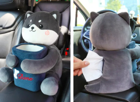 Cute Car Tissue Box & Trash Bin – Adorable Organizer for Women